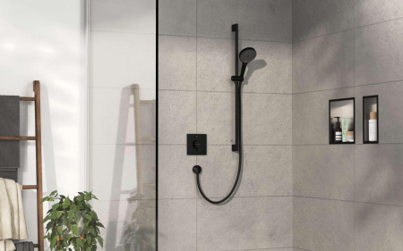 Термостат для душа Hansgrohe ShowerSelect Comfort S 15571670 черный матовый
