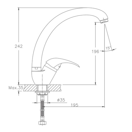 Смеситель для кухни Haiba HB4115-2