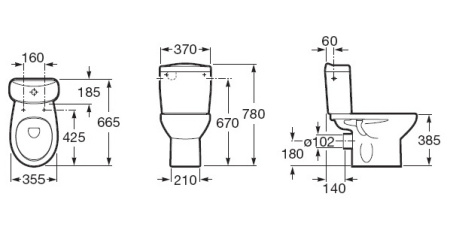 Унитаз напольный Roca Victoria  34239A000