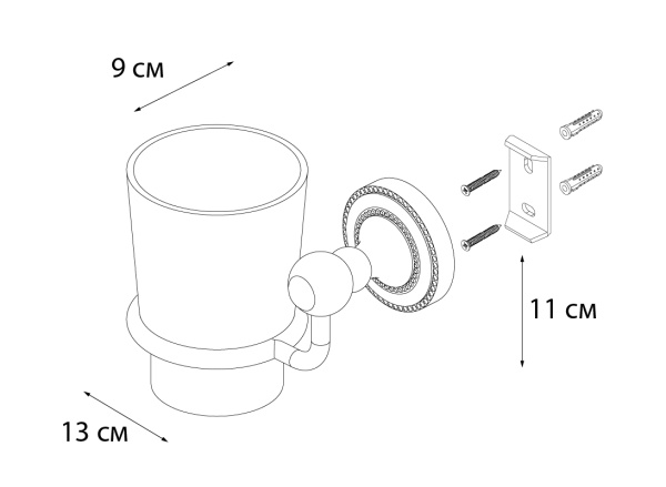 Держатель зубных щеток FIXSEN Antik одинарный FX-61106