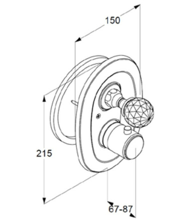 Встраиваемый смеситель для ванны Kludi Adlon/1926 5172045G4
