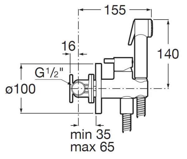 Гигиенический душ Roca Be-Fresh, со смесителем 5B9461C00