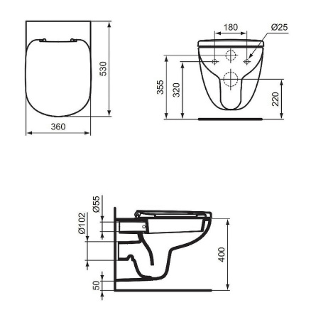 Унитаз подвесной Ideal Standard Tempo W941106