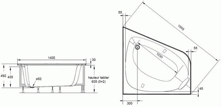 Ванна гидромассажная Jacob Delafon Odeon up E5EN2240RU-00