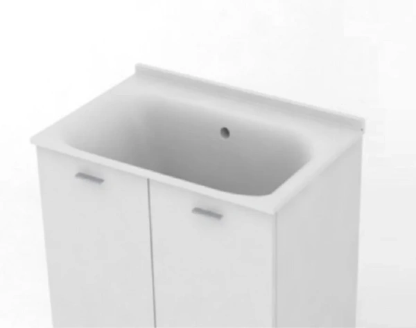 Хозяйственная раковина (60х60) Kerasan Aquadom 029201N*0 без отверстия, белый