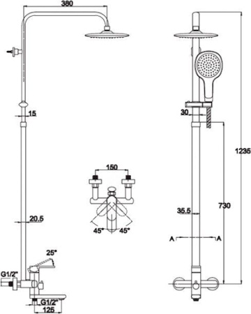 Душевая система KAISER Arena (33182)