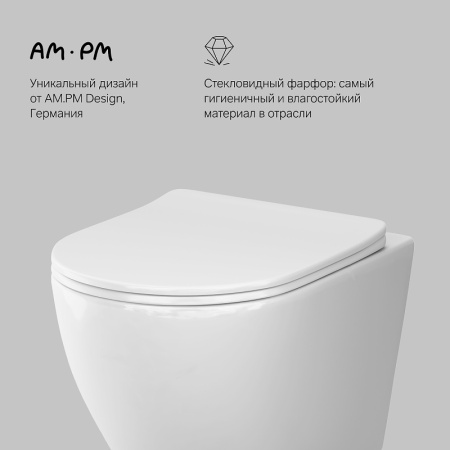 Унитаз подвесной AM.PM Like C801900SC с сиденьем Микролифт