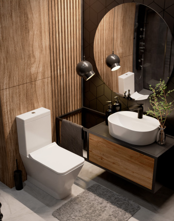 Чаша унитаза напольного безободковый  AQUAme AQM1005 (без бачка)