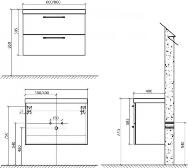 Раковина BelBagno Tongo TONGO-600-LVB