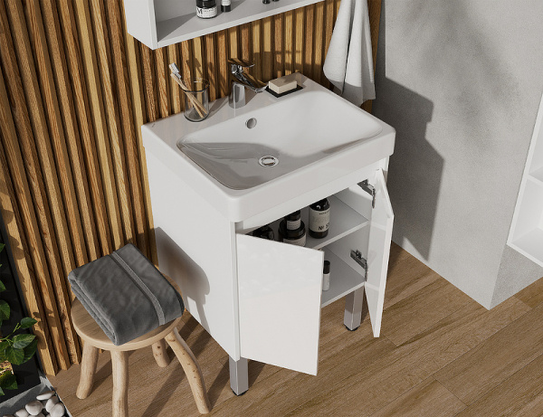 Тумба с раковиной Aquaton Сканди Doors 55 1A2788K0SD010