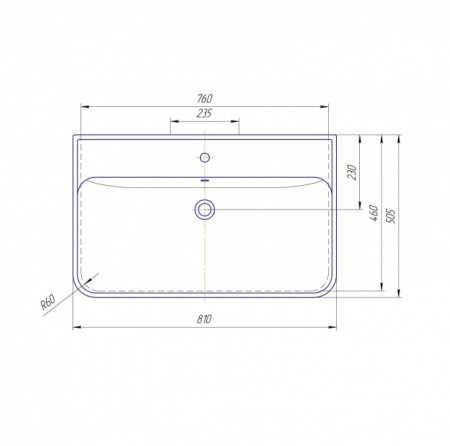 Мебельная раковина Kirovit Олимпия 800