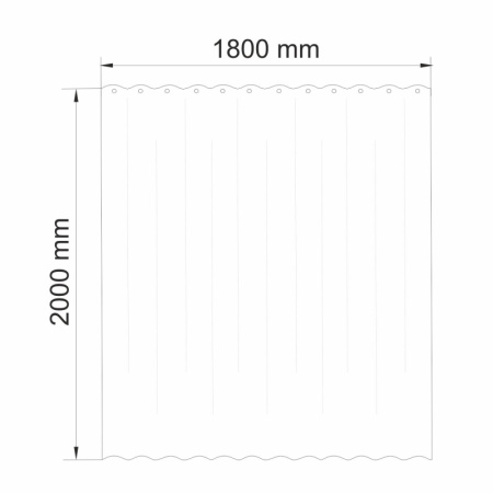 Штора для ванны WasserKRAFT Nau 180х200 SC-77103