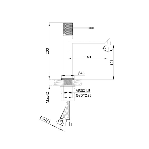 Смеситель для раковины Vincea Desire VBF-1D1GM Смеситель для раковины Vincea Desire VBF-1D1GM