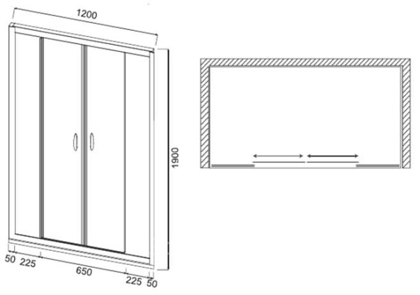 Душевая дверь Bravat Drop BD080.4110A