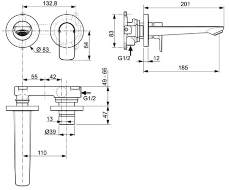Смеситель для раковины Ideal Standard Connect Air A7029AA