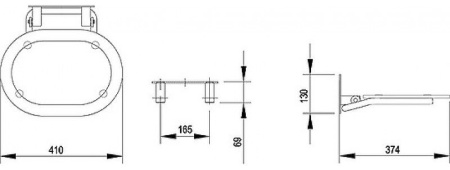 Сиденье для душа Ravak Chrome B8F0000029