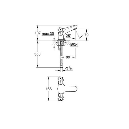 Смеситель для раковины Grohe Costa L 21100 001 (21100001)
