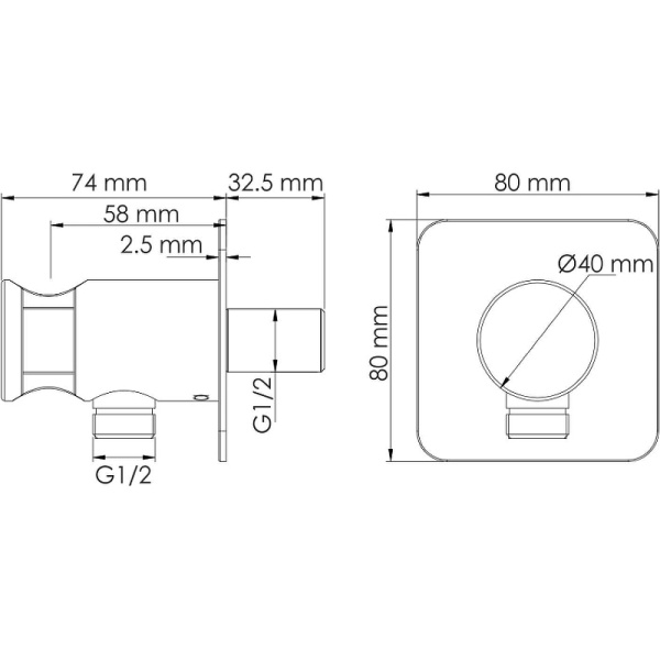 Шланговое подключение WasserKRAFT Fulda A302