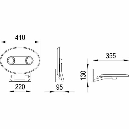 Сиденье для душа Ravak Ovo P II Clear B8F0000048