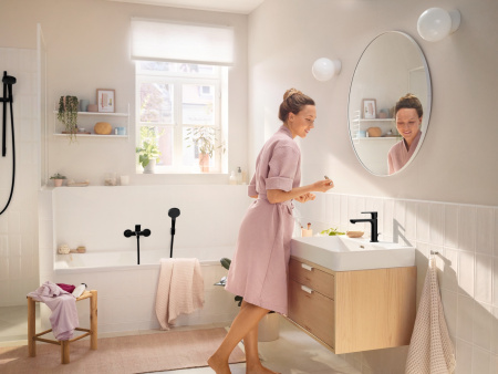 Смеситель для ванны Hansgrohe Rebris S 72440670 черный матовый