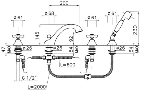 Смеситель Nicolazzi Nuova Brenta 2504CR