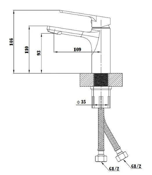 Смеситель для раковин ESKO SINGAPORE  black SB 26