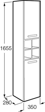Пенал Roca Lago светлый дуб 857297444