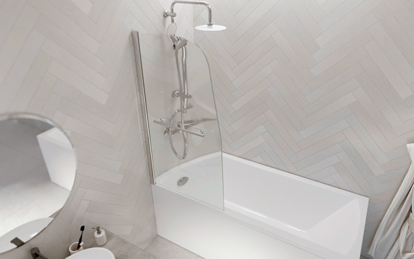 Шторка для ванны 1Marka  P-03