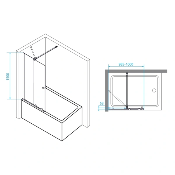 Шторка на ванну 120 см RGW Screens SC-46 06114612-11