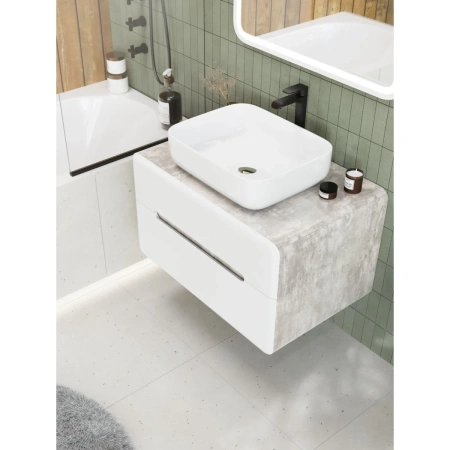 Тумба без раковины Art&Max Genova AM-Genova-800-2C-SO-CH бетон хафит