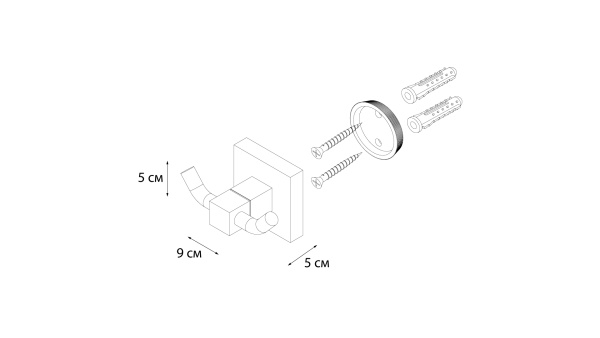 Крючок FIXSEN Metra двойной FX-11105А