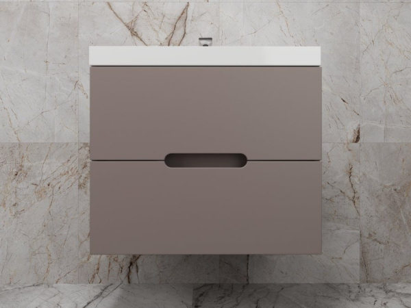 Тумба без раковины подвесная 70 см Style Line Матис ЛС-00002297 тауп матовый