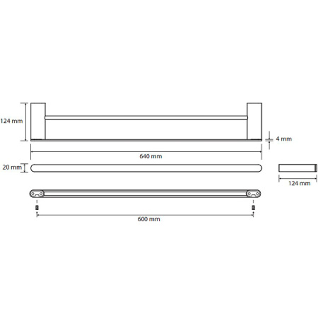 Полотенцедержатель двойной Bemeta Organic 157104051