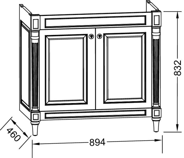 Тумба под раковину Jacob Delafon Cléo EB726-MWB
