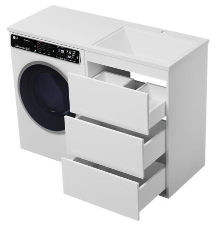 Тумба под стиральную машину Brevita Grafit 60 GRA-01060-023Я