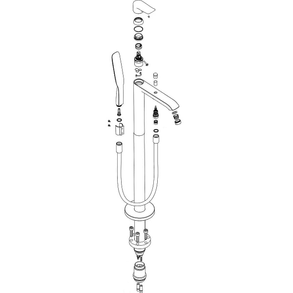 Смеситель напольный для ванны Hansgrohe Metris 31471000 хром