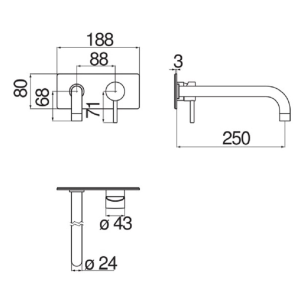 Смеситель для раковины Nobili Live LV00198/2WM