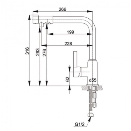 Смеситель для кухонной мойки Raiber RF6703