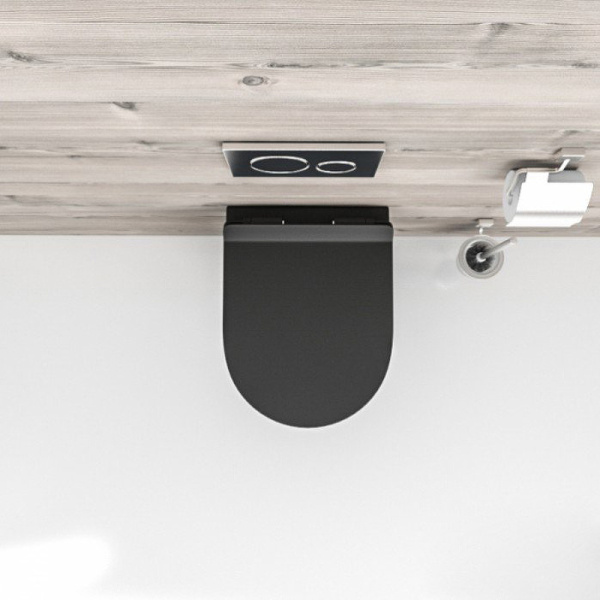 Подвесной безободковый унитаз с сиденьем микролифт beWash Aldo BKWHR101480