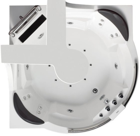 Акриловая ванна (170х170) Gemy G9070 O с гидромассажем, универсальная