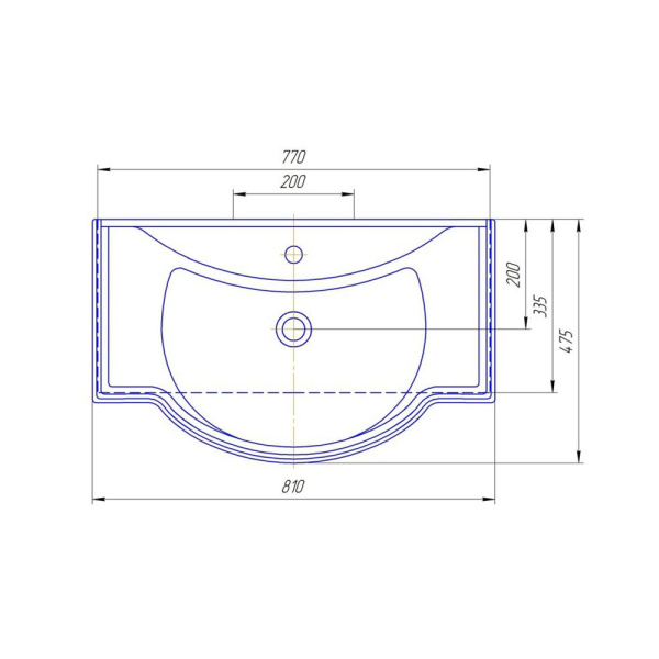 Раковина (81х47,5) Corozo Классик 80 SD-00000376