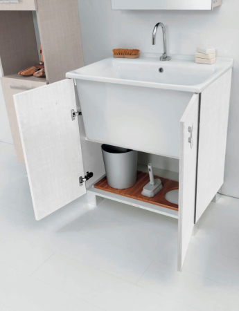 Хозяйственная раковина (75х50) Kerasan Aquadom 029301*1  белый, 1 отверстие