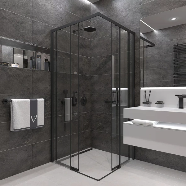 Душевой угол Veconi Rovigo RV-47B, (100x100) RV47B-100-01-C4