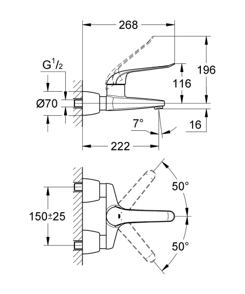 Смеситель однорычажный для раковины Grohe Euroeco Speсial 32779 000 (32779000)