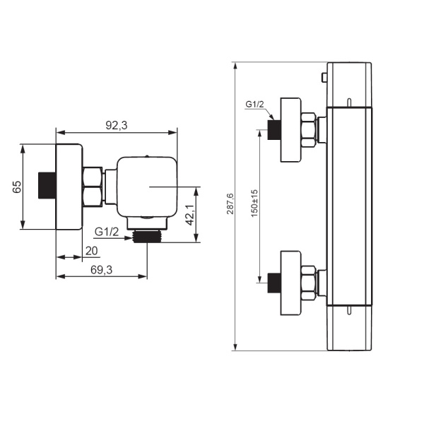 Сместиель для душа Damixa Gala 536000000