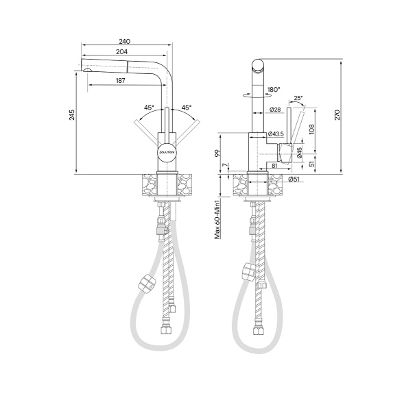 Смеситель для кухни Paulmark Kassel Ka214311-401 Смеситель для кухни Paulmark Kassel Ka214311-401