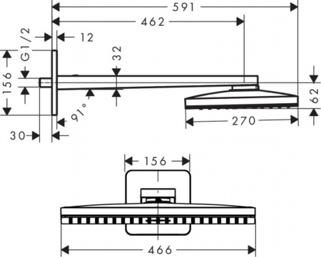Верхний душ Axor ShowerSolutions 35274000