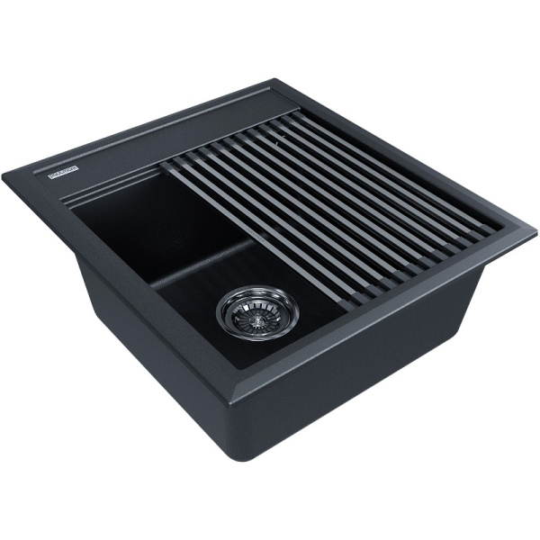 Кухонная мойка Paulmark  Stepia 45 PM114651-BLM черный металлик