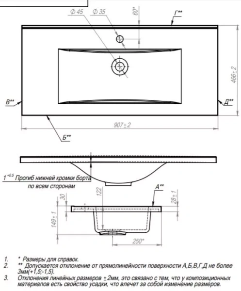 Раковина Bellezza Андрея SV-900 4680028070429