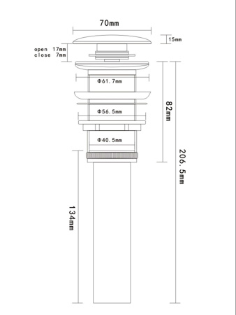 Донный клапан для раковины AQUAme AQM7002-0MW